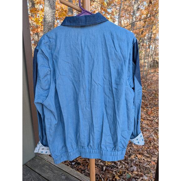 Back To The Future Shirt Mens L Blue Denim Snap Front Marty McFly Chambray - Picture 7 of 10